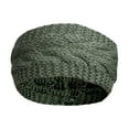 thumbnail image 2 of Uooqdmx Skincare Headband, Sweatbands for Women Knitting Wool Empty Top Pullover Hat Hair European Hair Bheaddress Hair Accessories for Women, Hair Ribbons Army Green One Size, 2 of 4