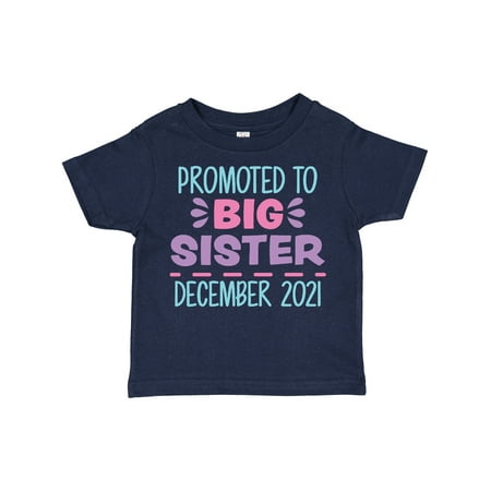 

Inktastic Promoted to Big Sister December 2021 Gift Toddler Toddler Girl T-Shirt