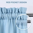 thumbnail image 2 of LingStar Waffle Woven Textured Tier Curtains Rod Pocket Short Window Curtains,30"x24"x2,sky blue, 2 of 5
