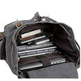 thumbnail image 5 of koolehaoda Vintage Canvas Travel Laptop Backpack Leather Rucksack Knapsack Unisex Casual Backpack 19inch School Computer Bag Hiking Bag Gifts for Men & Women Gray L, 5 of 7