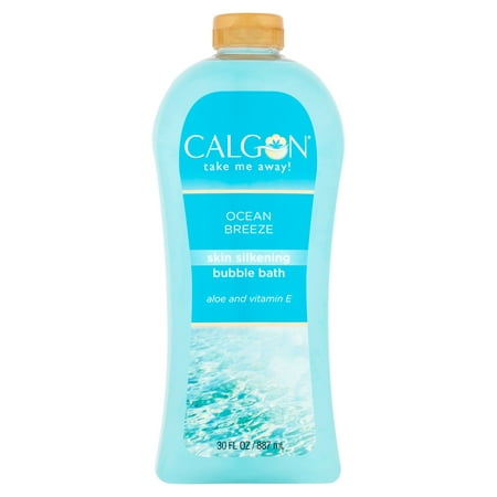 Calgon Skin Silkening Bubble Bath with Aloe & Vitamin E, Ocean Bath, 30