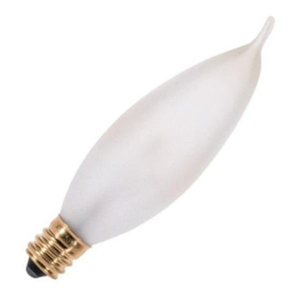 SATCO A3677 15W 130V 90L CA8 Incandescent Light Bulb 2700K Candelabra E12 Frost (25 Pack)