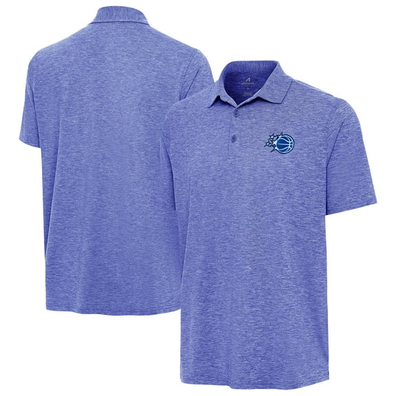 Men's Antigua Heather Royal Orlando Magic New Logo Par 3 Polo