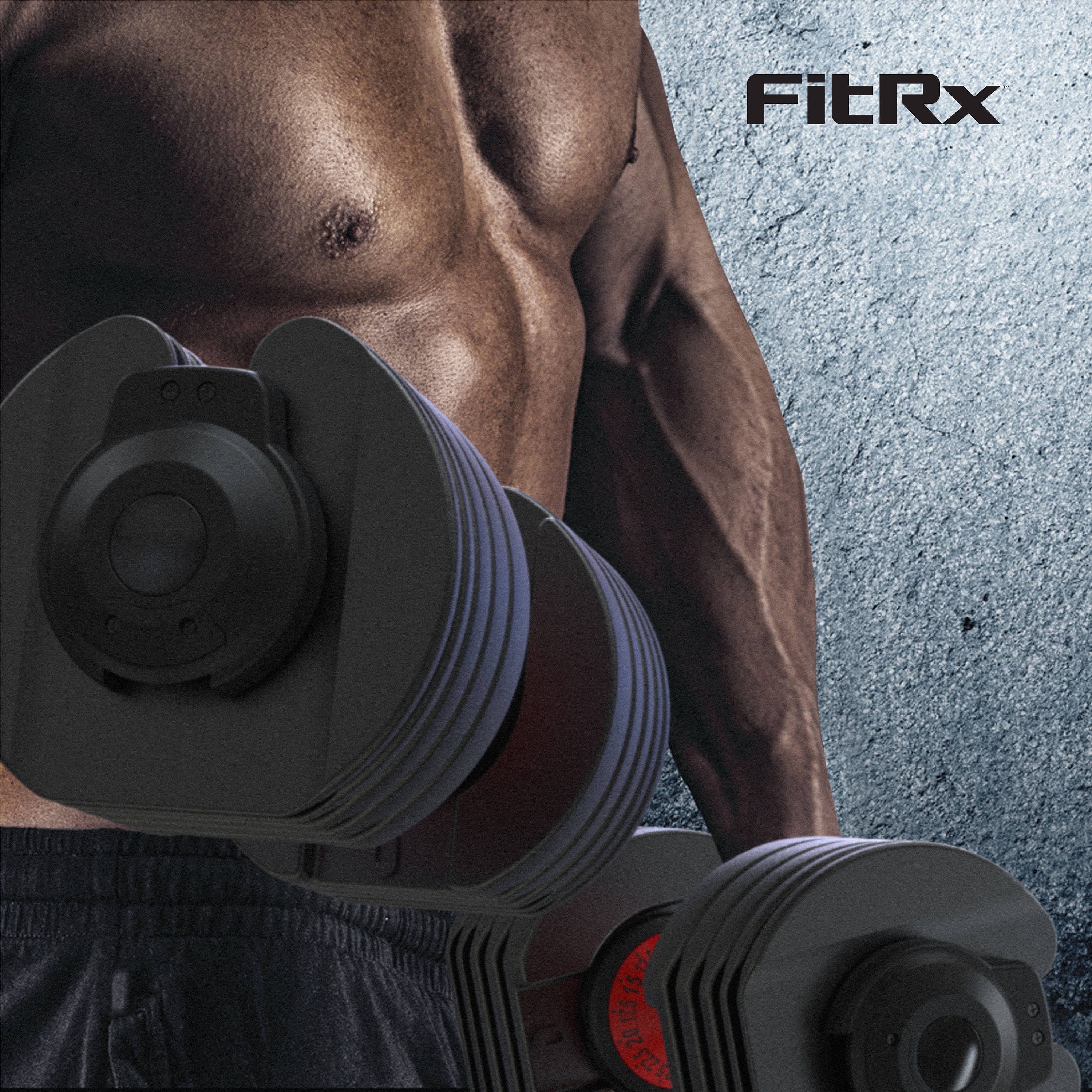 FitRx SmartBell, Quick Select Adjustable Dumbbell, 5-52.5 Lb.