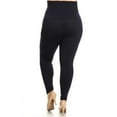thumbnail image 5 of Women High Waist Compression Leggings Strechy Tommy Contorl Leggings - Navy, Plus, 5 of 6