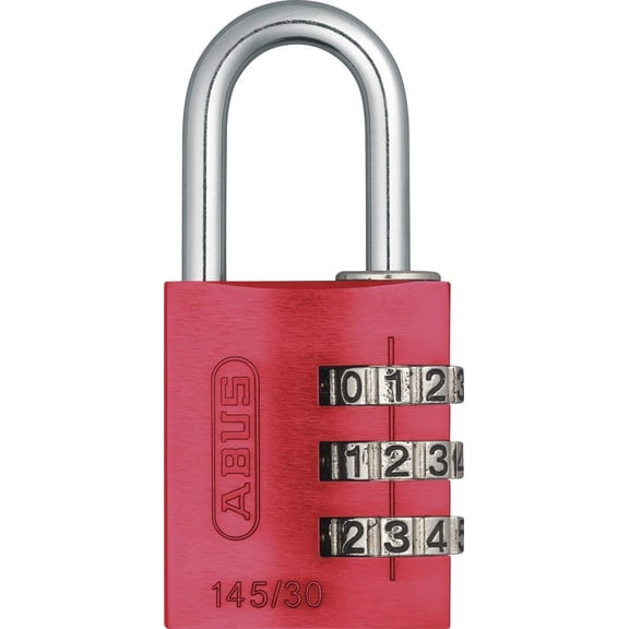 Padlock Combination Aluminum 30mm Red 30 Red