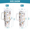 thumbnail image 3 of 40 oz Tumbler With Handle Stainless Steel Insulated Tumbler With Lid for Car Cup Holder Watercolor Hedgehogs Pattern, 3 of 9