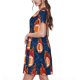 thumbnail image 2 of Balery American Football and Fire Flames Vestidos sueltos de manga corta para mujer, vestidos de verano 2025, vestidos casuales de corte A con vuelo., 2 of 6