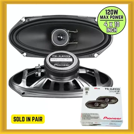 Pioneer TS-A4103 4 × 10″ 35W RMS Power 4 Ohms 2-Way Car Speakers (PAIR) New
