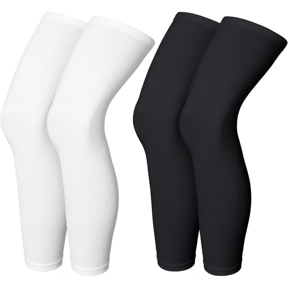 Compression Leg Sleeve Full Length Leg Sleeves Sports Cycling Leg Sleeves for Men Women, Running, Basketball