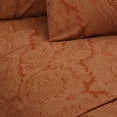 thumbnail image 5 of Superior 600 Thread Count Paisley Cotton Blend Sheet Set, California King, Pumpkin, 5 of 6