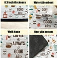 thumbnail image 6 of 2Pcs Coffee Kitchen Floor Mats Washing Sets Kitchen Floor Mats for Home Non Slip Waterproof Standing Kitchen Runner Mats 17\u201dx24\u201d+17\u201dx48\u201d, 6 of 6