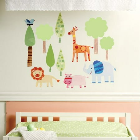 Wallies Zoo Baby Wall Decal Walmart Com