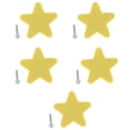 thumbnail image 1 of 5pcs Manija Moderna Simple del Guardarropa Perfecl Anticolisión de Cartulina Star_S Amarillo, 1 of 6