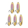 thumbnail image 2 of 5 cucharas de pesca con anzuelos triples, cebos duros para jigging en agua salada. Oro 35g, 2 of 9
