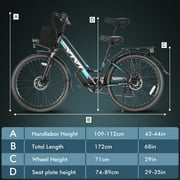 Vivi Electric Bike 26 City Commuter Electric Bike 48V 500W Step-Through Electric Bike 19.8MPH Electric Cruiser Bike Beach Bike with Cruise Control, UL2849 Certified