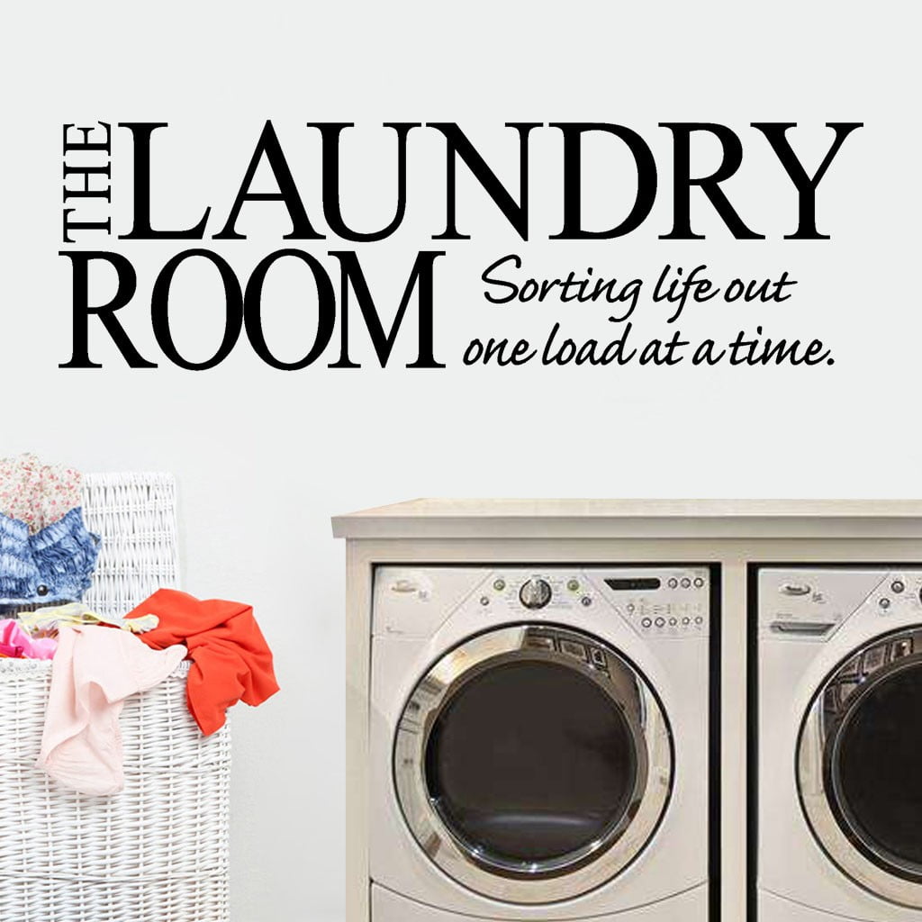 Laundry Service Sign Kitchen Utility Room Vinyl Sticker Wall Tile Window Decal