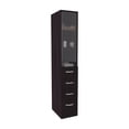 thumbnail image 6 of DEPOT E-SHOP Linen Cabinet Black - 3 Shelves 4 Drawers Storage Organizer - Ready to Assemble Furniture, 6 of 7