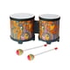 thumbnail image 4 of Tambores Bongo de 5" y 6" Música Iluminación Tambor Instrumento de Percusión Africano Rostro, 4 of 9