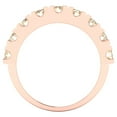 thumbnail image 5 of 1.53 ctw Wedding Band for Women - 14K Rose Gold Natural Morganite Stackable Eternity Ring, 5 of 6