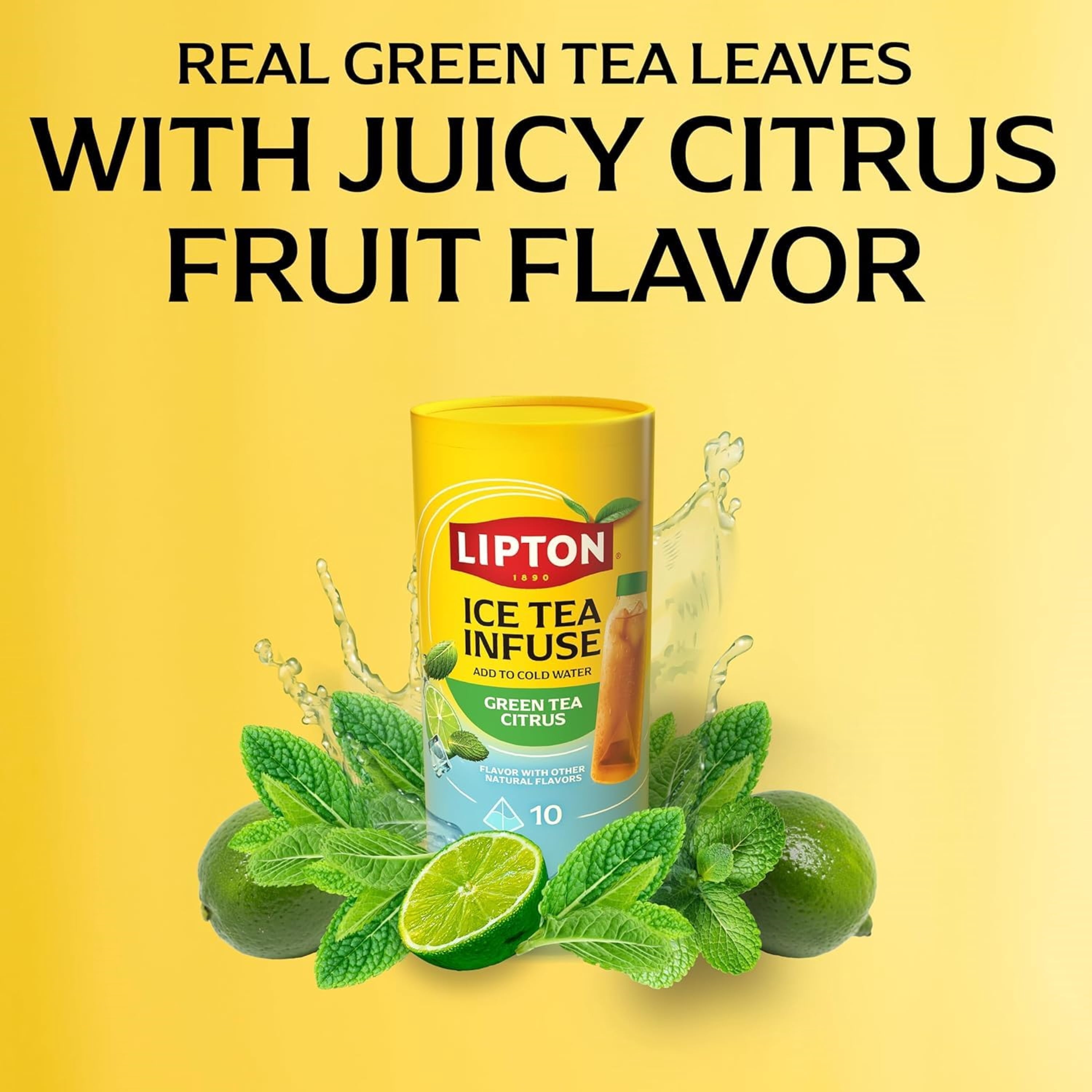 Lipton Ice Tea Infuse Cold Brew Tea Bags Variety Pack, Hibiscus Raspberry, Green Tea Citrus & Black Tea Peach, 30 Total Bags (10 ct Each), No Sugar Added
