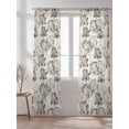 thumbnail image 2 of Sheer Curtains 96 Inches Long 2 Panels Set for Living Room, Vintage Floral Semi Sheer Curtains for Windows, Grey Spring Dandelion Plants Flower Botanical Voile Window Treatments Rod Pocket Curtain, 2 of 7