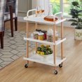 thumbnail image 1 of Carrito de servicio de 3 niveles / Carrito de cocina / Estantería con ruedas / Blanco esquí esquí Gafas de esquí, 1 of 5