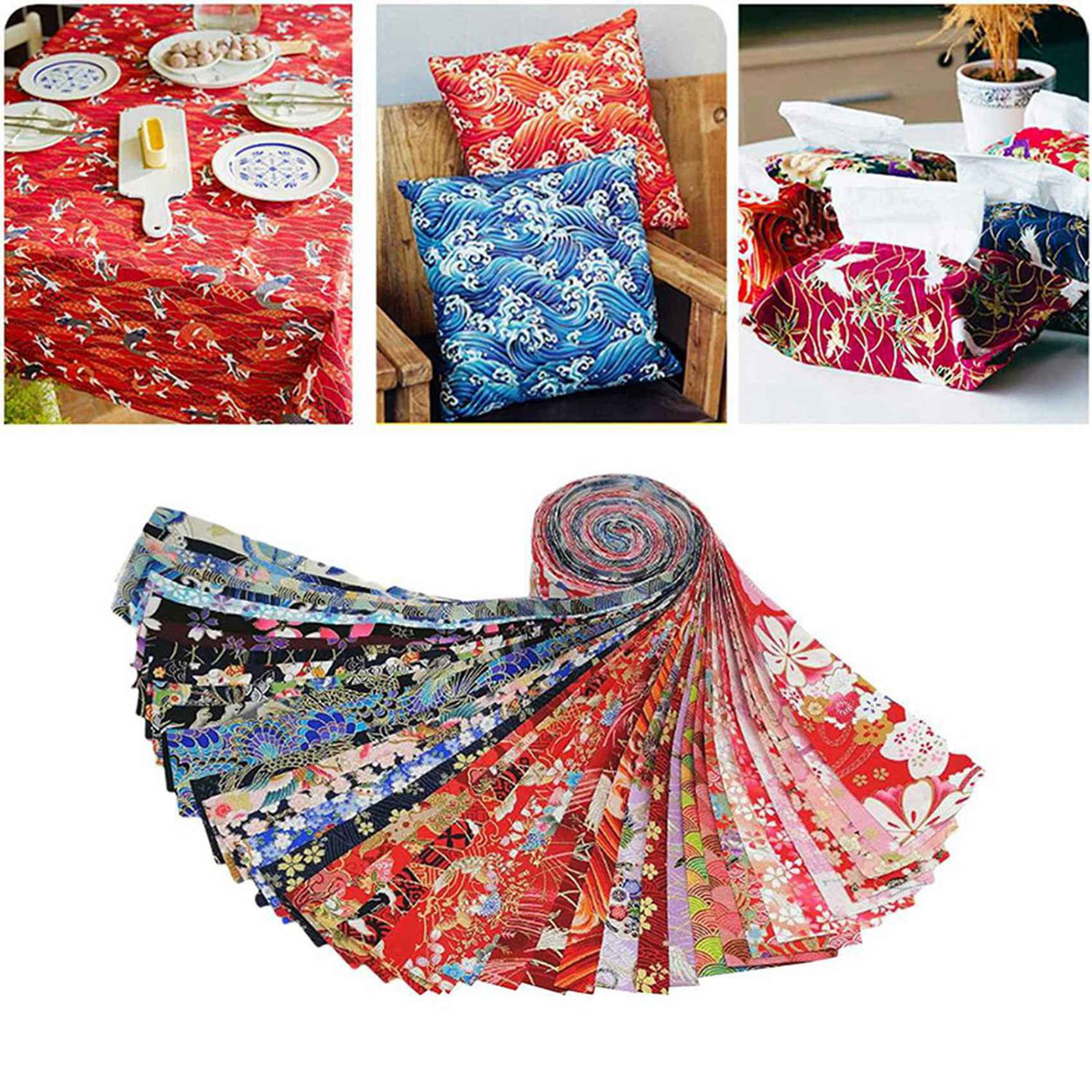 120 PCS Jelly Roll Cotton Fabric Quilting Strips DIY Sewing Craft Fabric Bundle Patchwork Supplies 6.5X50cm
