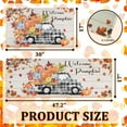 thumbnail image 3 of Fall Decorations for Home Fall Kitchen Rugs, Fall Kitchen Mats Set of 2, Non-Slip Backing Autumn Pumpkin Floor Mat, Fall Decor Harvest Thanksgiving Decor Holiday Rug 17"x47.2"+17"x30", 3 of 6