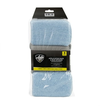 Auto Drive Microfiber Wax & Polish Applicator Pads & Bug Sponge 3 Pack
