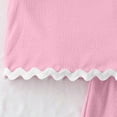 thumbnail image 6 of LJEFF Girls 2PC Sleeveless Set with Pocket, Pleated Elastic Waist Crew Neck Scalloped Trim Summer Tank Top and Shorts Set Pink Size 6, 6 of 9