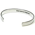 thumbnail image 3 of Our Love Is Forever Stainless Steel Engraved Cuff Bracelet, 3 of 3