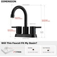 thumbnail image 5 of PARLOS 2-Handle Centerset Swivel Bathroom Sink Faucet Without Drain Assembly, Matte Black, 5 of 8