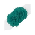 thumbnail image 2 of Cinturón elástico de doble flor de chiffon grande para mujer INSPIRE CHIC, corsé ancho elegante para vestido, 26.8x2.4 pulgadas, verde profundo, 2 of 6