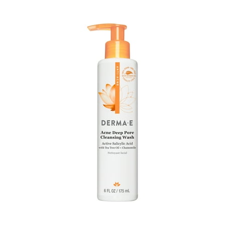 Derma E Very Clear Acne Cleanser, 2% Salicylic Acid & Anti-Blemish Complex, 6.0 fl oz