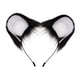 thumbnail image 3 of Diadema con orejas de hámster Yinane para fiestas temáticas de animales negro, 3 of 8