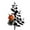 F, variant on Mini Black Pumpkin Arrangement Bouquet – Dark Style Halloween Table Decoration with Ghost Carvings for Home and Party Displays