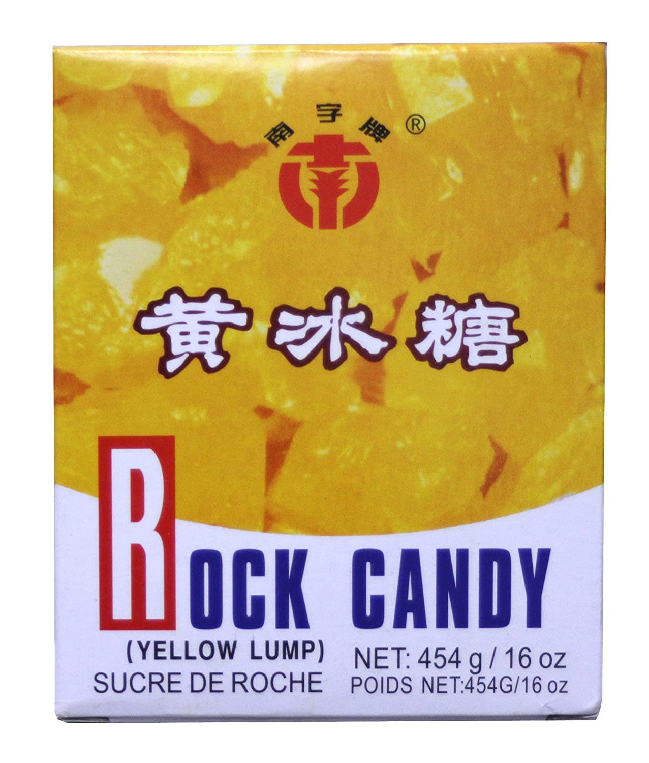 Rock Candy Sugar Crystals Yellow Lump Raw Cane Sugar 16oz