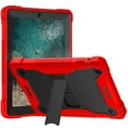 thumbnail image 3 of Allytech iPad 4th 3rd 2nd Generation Case 9.7-inch Tablet, Rugged Heavy Duty Shockproof Drop Protection Kickstand Feature Kids Friendly Case Cover for Apple iPad 2 3 4 9.7", Red/Black, 3 of 9
