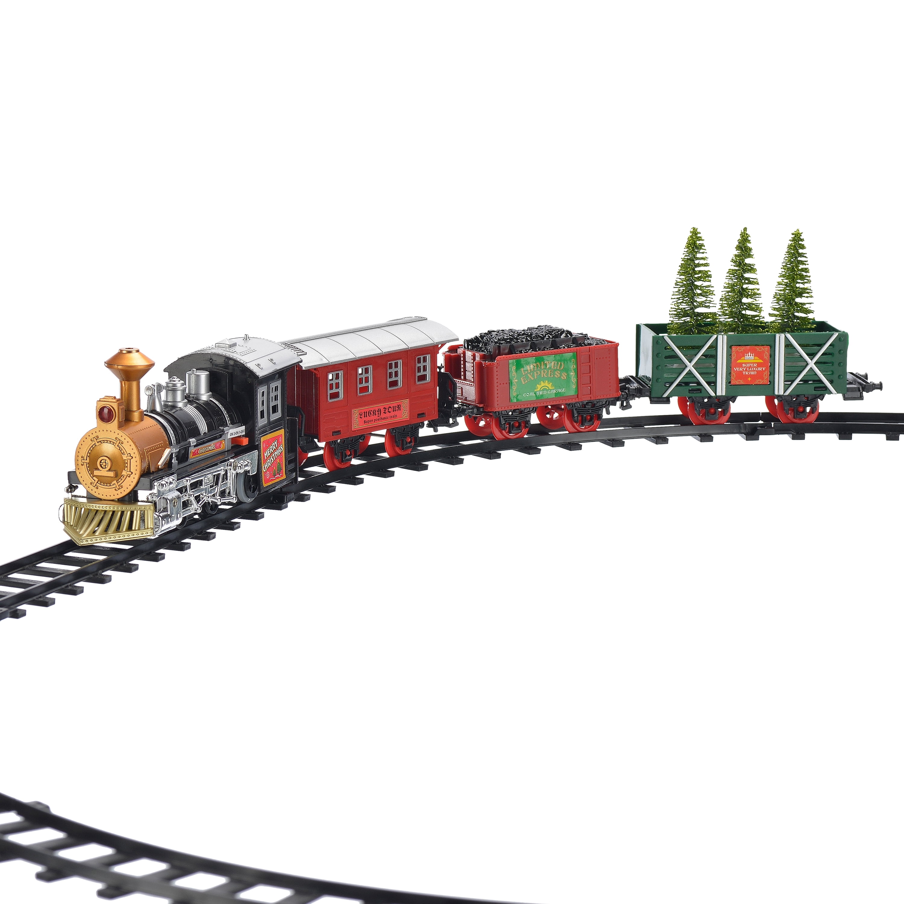 holiday time battery powered train set christmas decoration