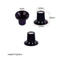 thumbnail image 6 of 3 Pieces Black Guitar Low Top Hat Buttons Speed Control Buttons Volume Control Amp Button 6mm Tree Pot Button, 6 of 6