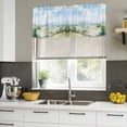 thumbnail image 5 of 2 Pack Valances for Windows, Spring Window Valances for Living Room/Bedroom/Bathroom, Grassland Blue Sky Trees Mountain Nature Scenery Light Filtering Kitchen Curtain Valance 42"W x12" L, 5 of 9