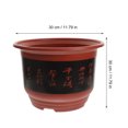 thumbnail image 2 of TEHAUX 4Pcs Plastic Orchid Plant Pot Red Rounded Indoor Flower Planter Pot with Drainage Holes, 2 of 6