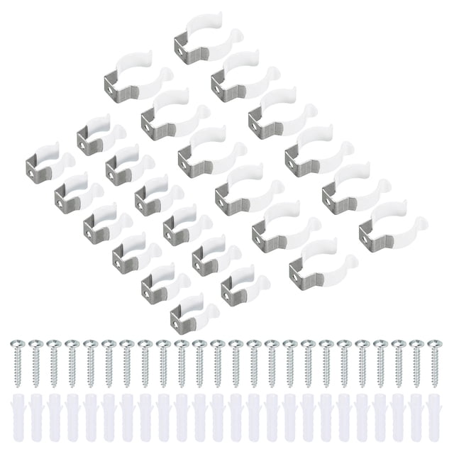 Unique Bargains T5 T8 U Clips Support pour Ampoule LED Support Tube Fluorescent Pinces Blanc 24 Pack