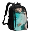 thumbnail image 1 of Balery Turquoise Beach Kayaking Mochila con carga USB para hombre y mujer - Mochila impermeable y antirrobo para laptop con puerto USB para viajes, trabajo, 1 of 7