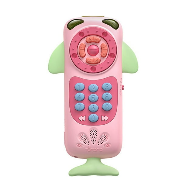 Teether de luz de música multifuncional con control remoto, teléfono móvil, juguete educativo para niños kenally FN0040-03