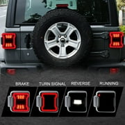 Sunpie Smoke LED Tail Lights Reverse Light Turn Signal Lamp Running Lights for 2018-2024 Jeep Wrangler JL/JLU (2pcs/set)