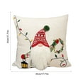 thumbnail image 3 of Qocolhg Christmas Decorations Outdoor Indoor, New Christmas Embroidered Pillow Cushion Cover Dwarf Snowman Deer 45X45 Bed Home Pillow Cover, on Sale Clearance!, 3 of 6