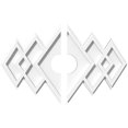 thumbnail image 1 of Ekena Millwork CMP18X12ZE2-03000 3 in. ID x 5.5 in. Rectangle Zoe Architectural Grade PVC Contemporary Ceiling Medallion - 2 Piece, 1 of 1
