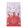 thumbnail image 2 of Solar Lucky Cat Statue Automatic Waving Arm Wealth Welcoming Cash Register Home Decor, 2 of 7